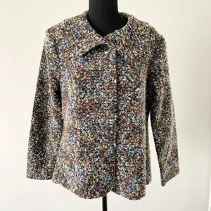 Vintage Soft Works Multicolor Knitted Wool Blend Cardigan Jacket